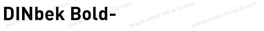 DINbek Bold字体转换